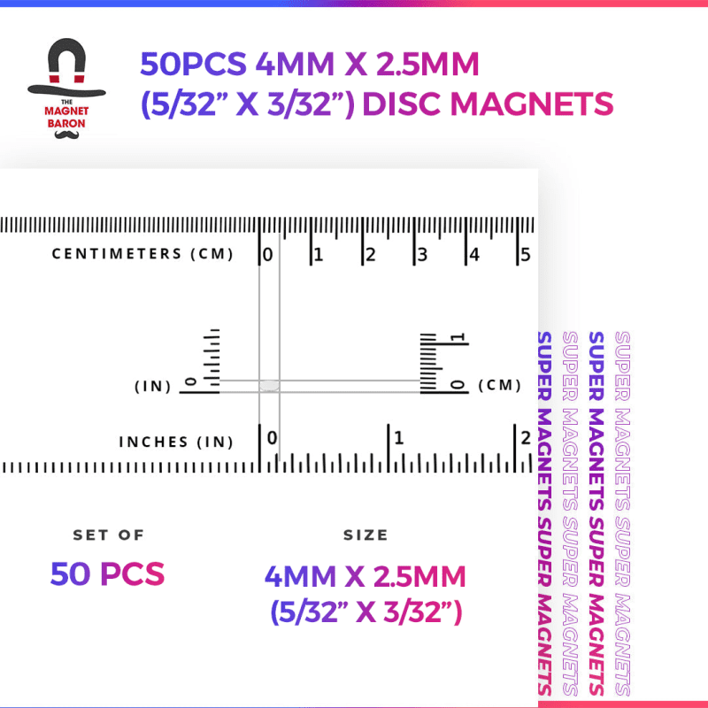 SuperMagnets 4mmx2 5mm