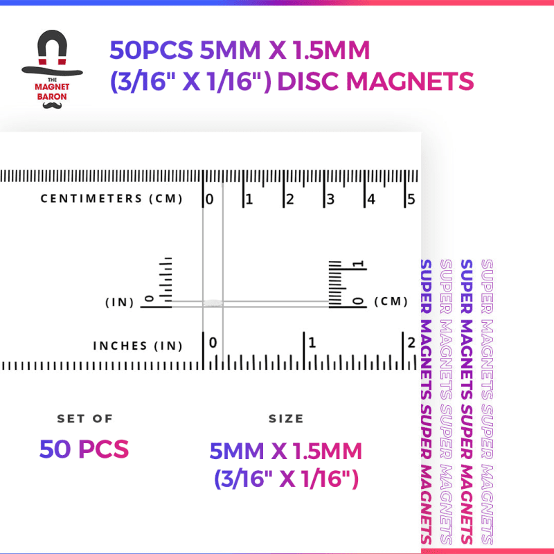 SuperMagnets 5mmx1 5mm